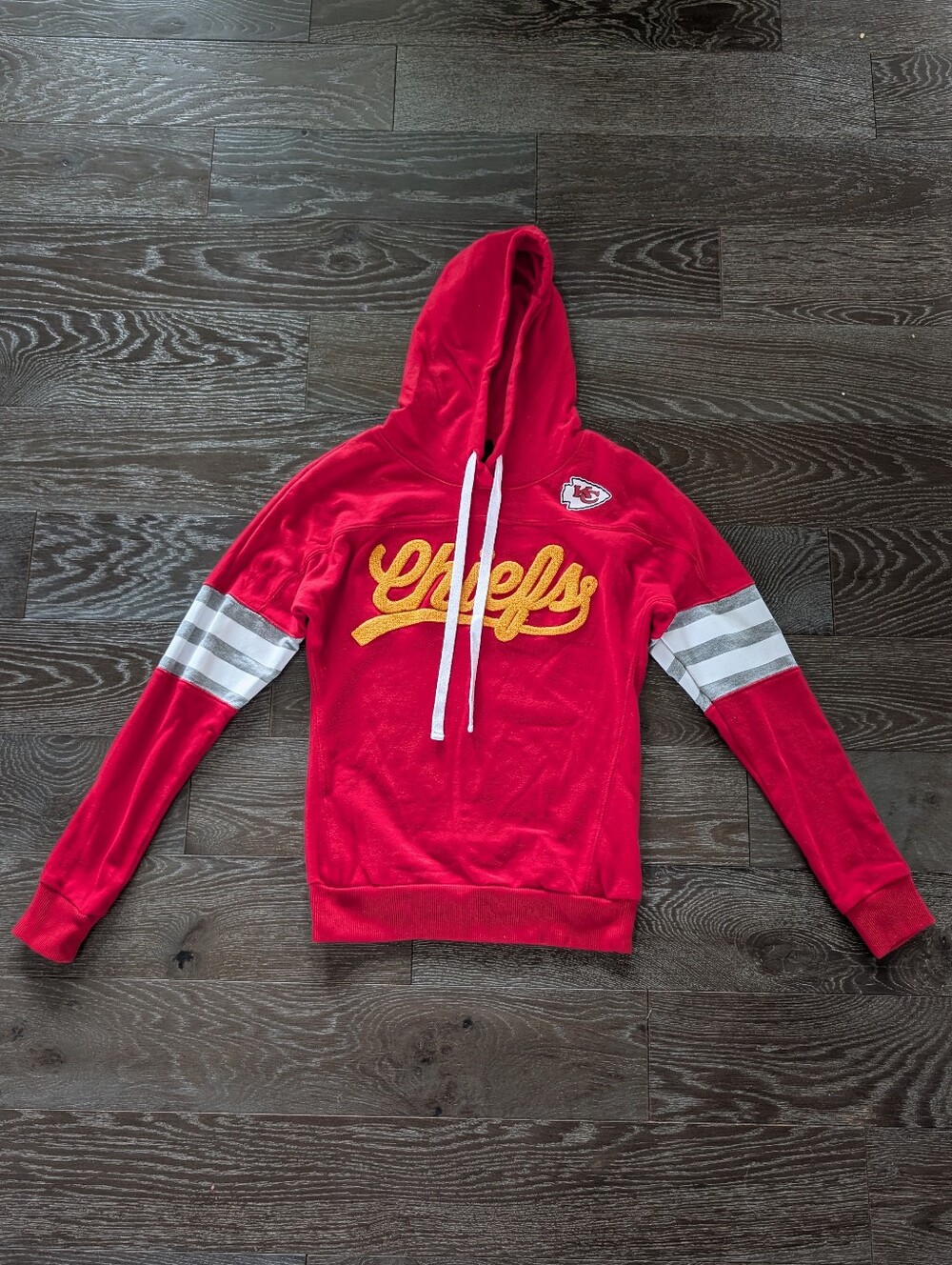 NFL Juniors Collection KC Kansas City Chiefs Red Hoodie Sweatshirt Size XS